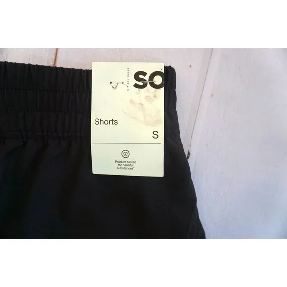 SO Juniors Athleisure Black Luxe Lined Shorts - Size S, NWT - Picture 2 of 6
